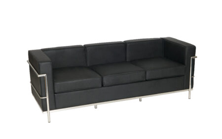 Korby Sofa in Black Faux Leather