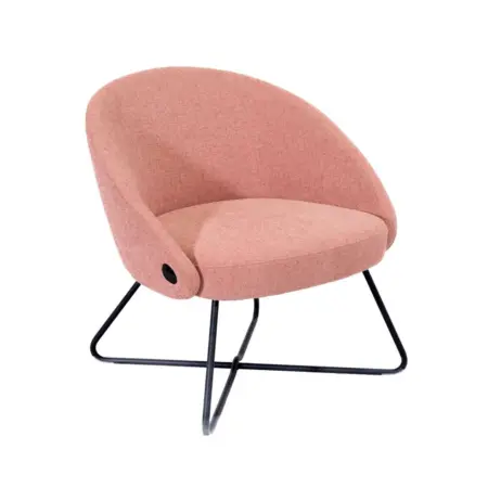 Pocket Reception Chair - Pastel Pink